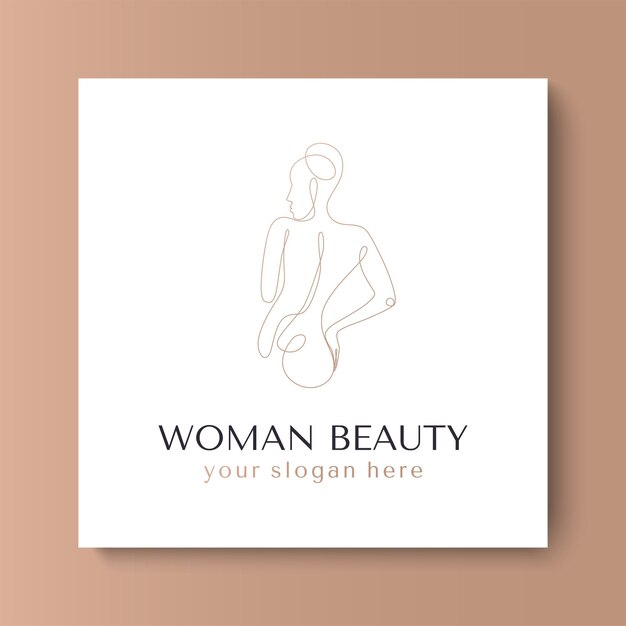 Vrouw lineart vectorillustratie elegant vrouwelijk schoonheidslogo woman line art minimalist logo one line stijltekening