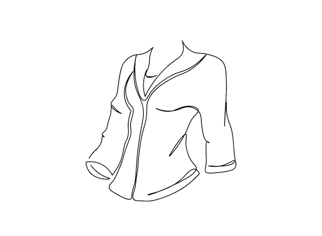 Vrouw, meisje, kleding, outfits, jurk single-line art tekening gaat door met lijn vectorillustratie