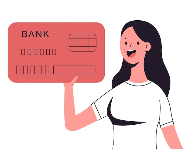 Vrouw met creditcard