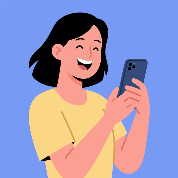 Vrouw met een smartphone
