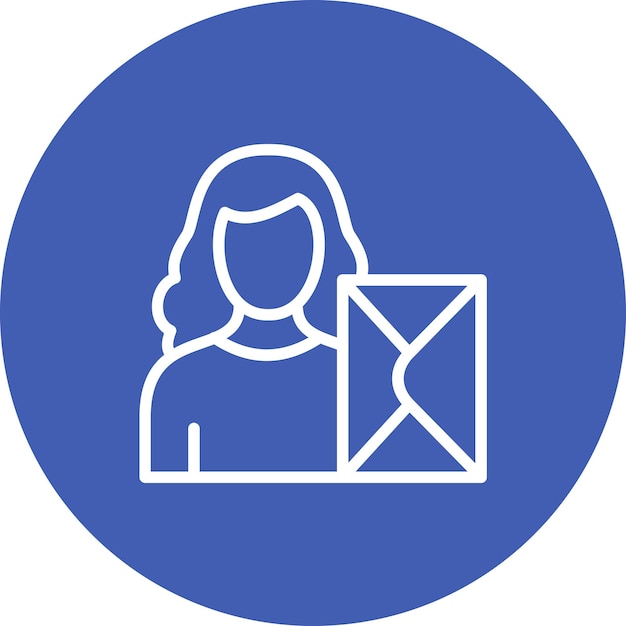 Vrouw met envelop vector icoon illustratie van Housekeeping icoon set