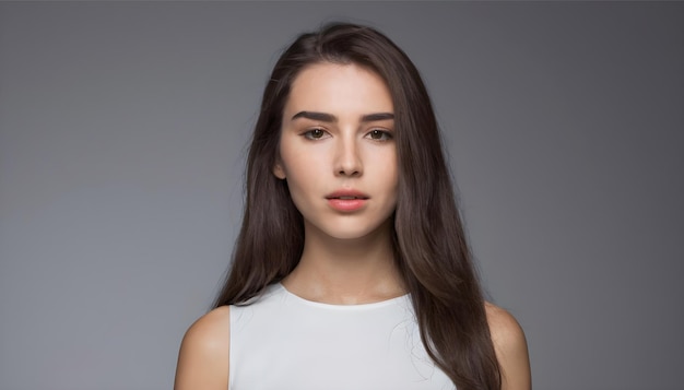 vrouw modale witte achtergrond meisje