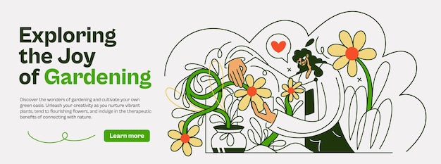 Vrouw plant tuinen bloemen landbouw tuinier hobby en tuinwerk Tuinier persoon tuinier bloemen Platte vector illustratie geïsoleerd op witte achtergrond