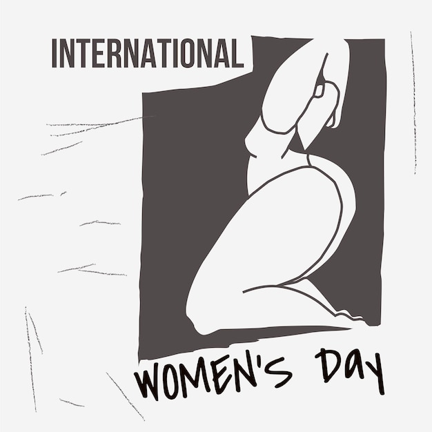 Vrouw silhouet ontwerp voor Internationale Vrouwendag