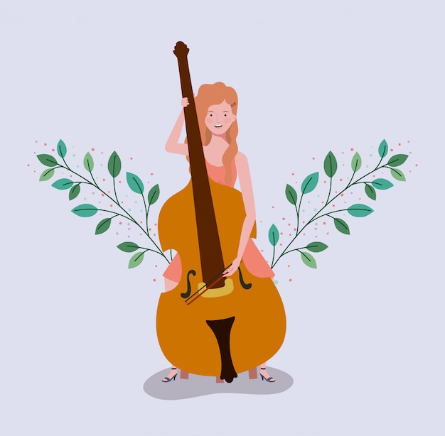 Vrouw spelen cello instrument karakter