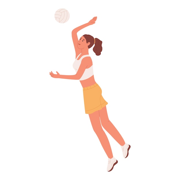 Vrouw volleyballen