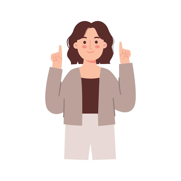 vrouw wijzende vinger