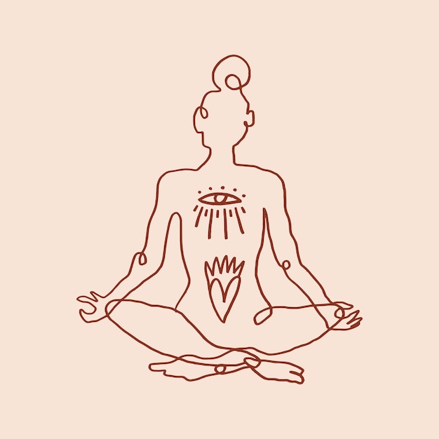 Vrouw yoga silhouet meditatie lotus pose asana vector kunst internationale yoga dag