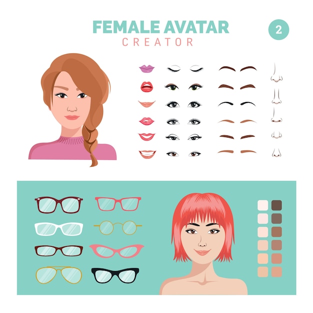 Vrouwelijk avatar creator deel 2