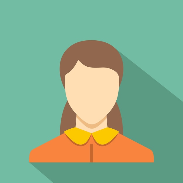 Vrouwelijke avatar icon Vlakke afbeelding van vrouwelijke avatar vector icoon voor elk webdesign