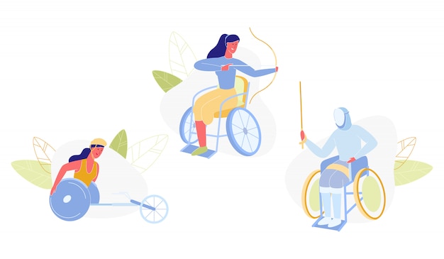 Vrouwelijke gehandicapten die sportactiviteiten doen