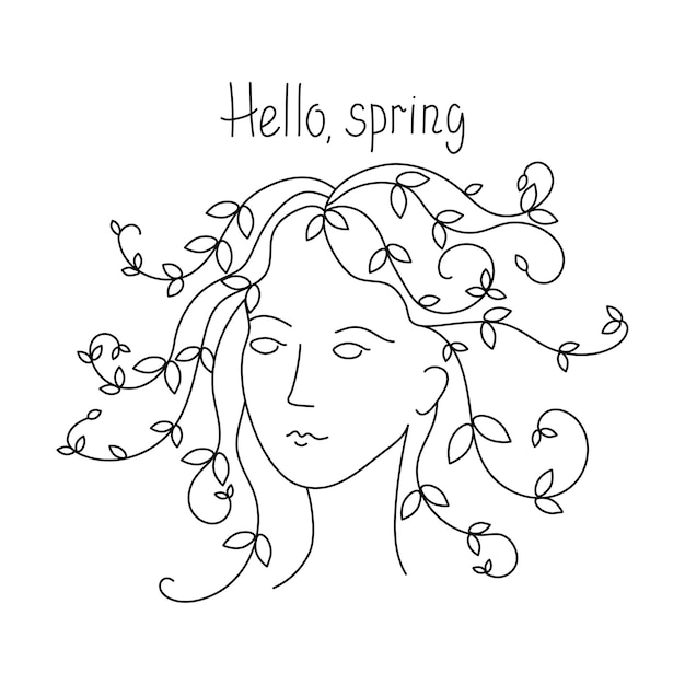 Vrouwelijke hallo lente