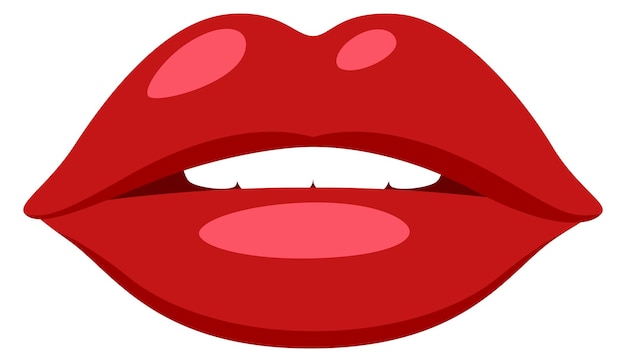 Vrouwelijke lippen Rode sexy dame mond pictogram