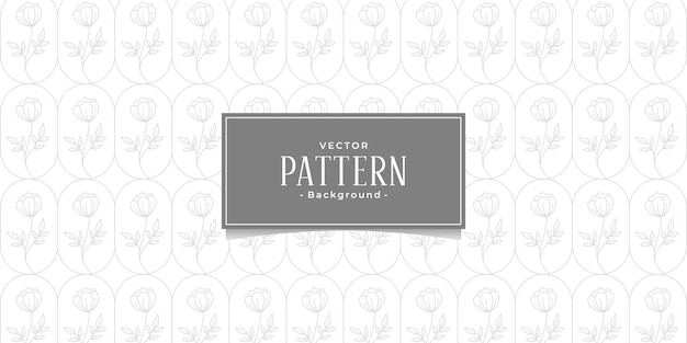 Vrouwelijke naadloze bloempatroon oosterse stijl, grijze en witte kleuren, vector patroon achtergrond.