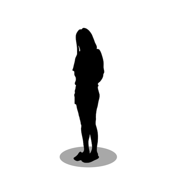 Vector vrouwelijke silhouetvector