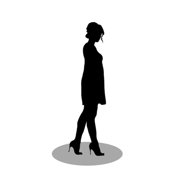 Vrouwelijke silhouetvector