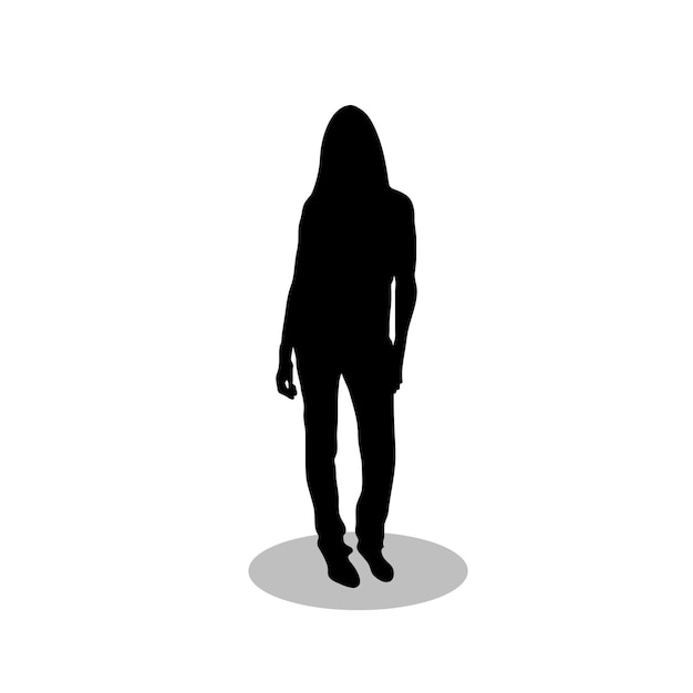 Vrouwelijke silhouetvector