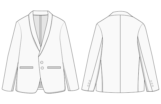 Vrouwen blazer Vector lijn kunst schets borst blazer collectie voor grootte grafieken dames blazer illust