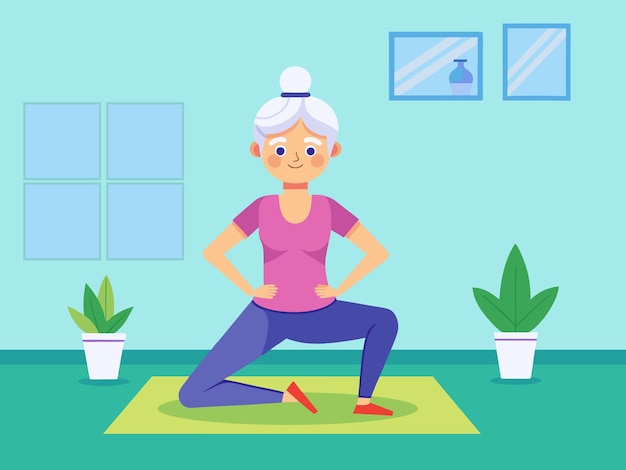 vrouwen die yoga beoefenen fitness gym workout gezonde spieren levensstijl vector platte stijl illustratie