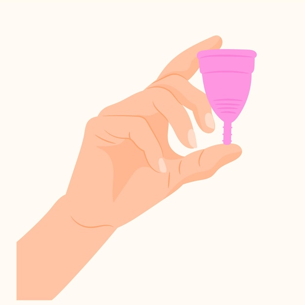 Vrouwen gezondheidsconcept menstruatiecup