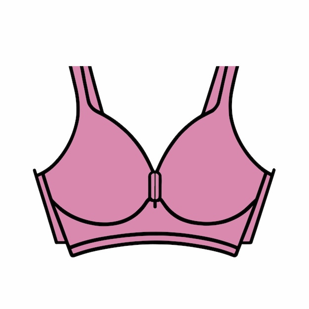 Vector vrouwen roze beha symbool geïsoleerd op witte achtergrond illustratie vector