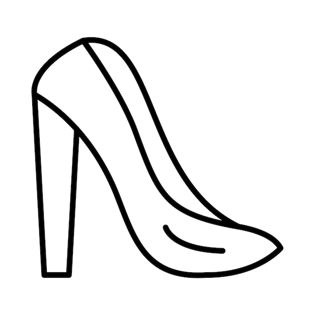 Vrouwen schoenen lijn illustratie