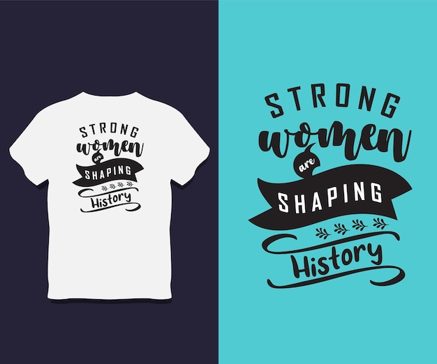 Vrouwen typografie T shirt Design met Vector