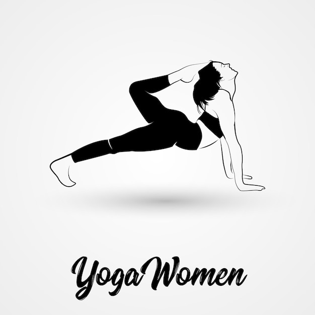 Vrouwen yoga logo ontwerp