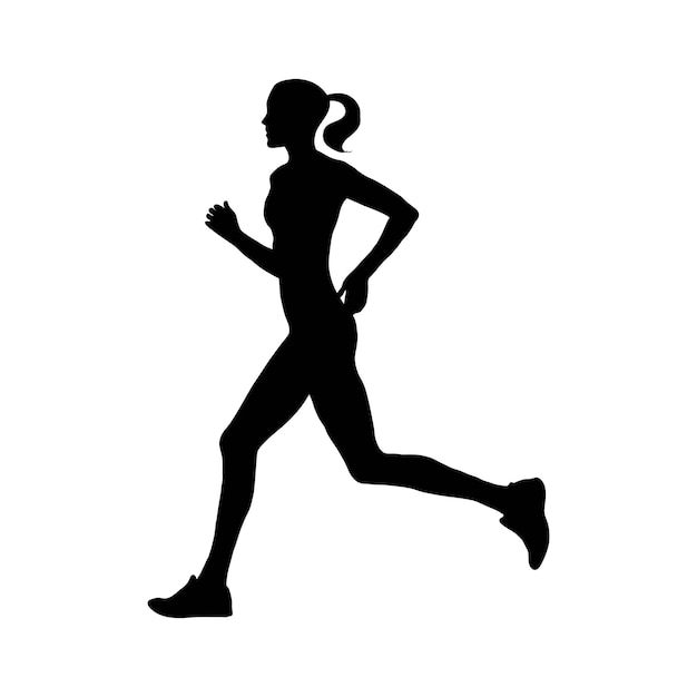 Vrouwenatleten bij het rennen van race op witte achtergrond