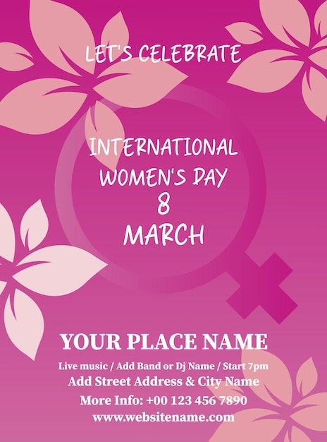 Vector vrouwendag feest flyer poster social media post design