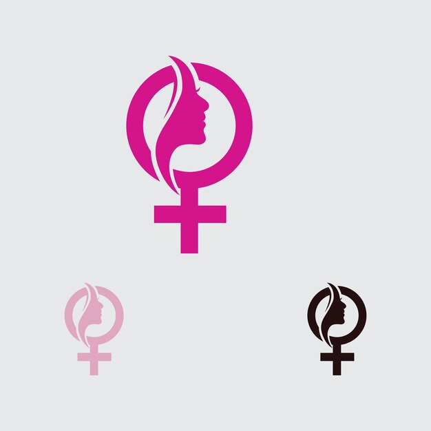 vrouwendag logo en symbool illustratie ontwerpsjabloon