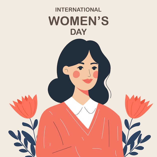 Vrouwendag met mooie vrouwen en bloemen.