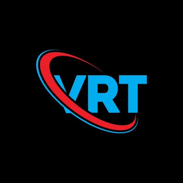 Vector vrt logo vrt letter vrt letter logo ontwerp initialen vrt logo gekoppeld aan cirkel en hoofdletters monogram logo vrt typografie voor technologie bedrijf en vastgoed merk