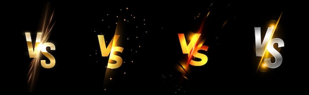 Vs against versus isolate black background Versus screen Fight backgrounds against each other Vector illustration