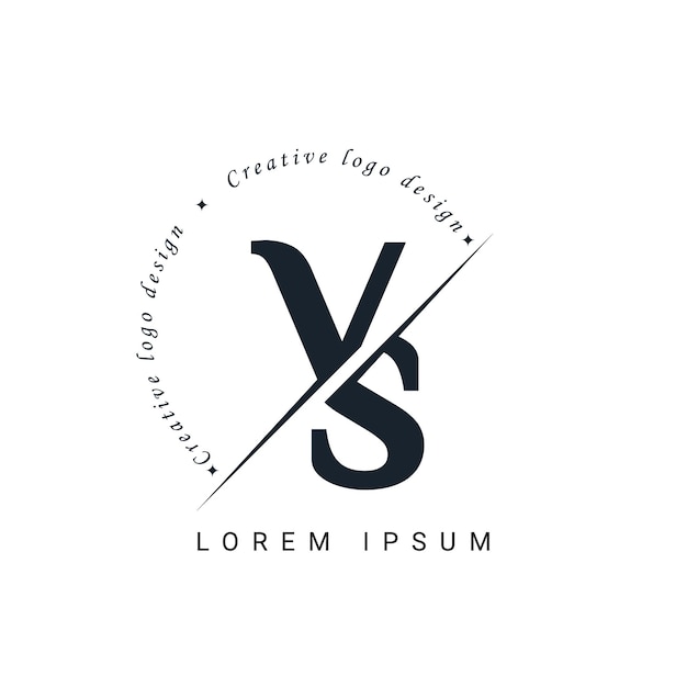 vs letter logo design with a creative cut creative logo design