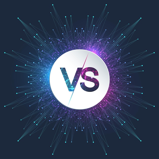 VS letters in de fractal element illustratie