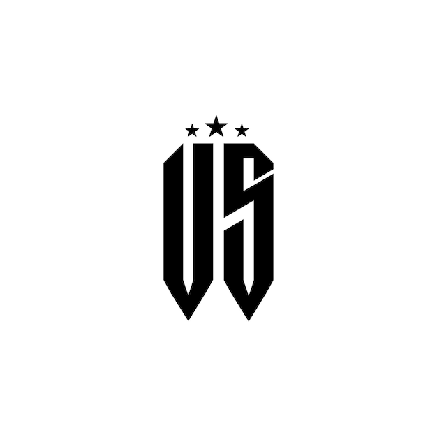 Монограмма VS дизайн логотипа буква текст имя символ монохромный логотип алфавит символ простой логотип
