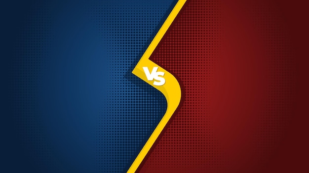 Vector vs versus background and banner for product comparison or sports battle template