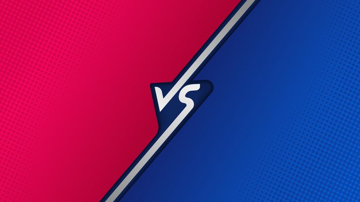 Vector vs versus background and banner for product comparison or sports battle template