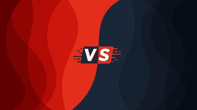 Vs versus background and banner for product comparison or sports battle template