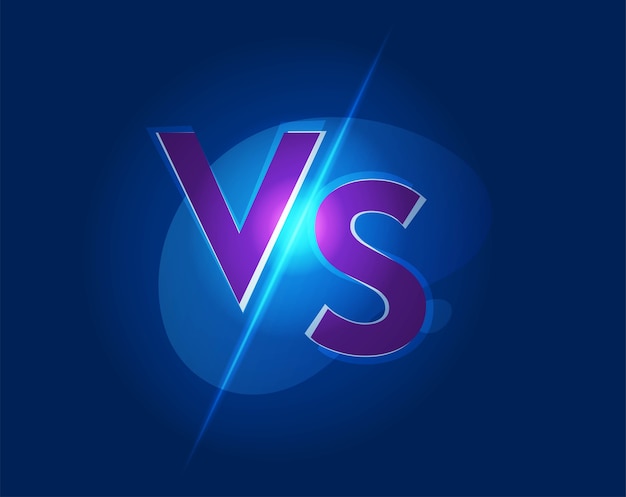 Vs versus logo icon for battle fight game illustration