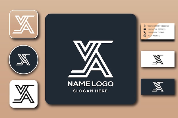 VSA monogram logo template