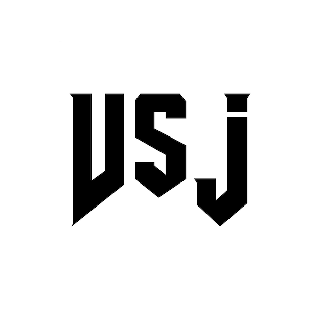 VSJ letter logo ontwerp voor technologiebedrijf VSJ logo ontwerp zwarte en witte kleurencombinatie VSJ logo VSJ vector VSJ ontwerp VSJ icoon VSJ alfabet VSJ typografie logo ontwerp