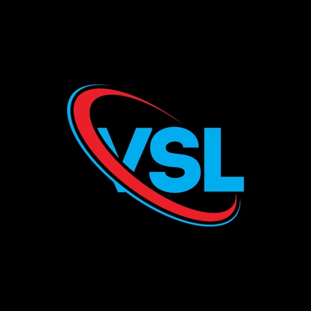 VSL のロゴ VSL 文字 VSL のデザイン VSL のイニシアル VSL のサークルと大文字のモノグラム VSL テクノロジービジネスと不動産ブランドのタイポグラフィー