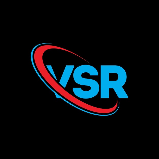 Vector vsr logo vsr letter vsr letter logo ontwerp initialen vsr logo gekoppeld aan cirkel en hoofdletters monogram logo vsr typografie voor technologie bedrijf en vastgoed merk