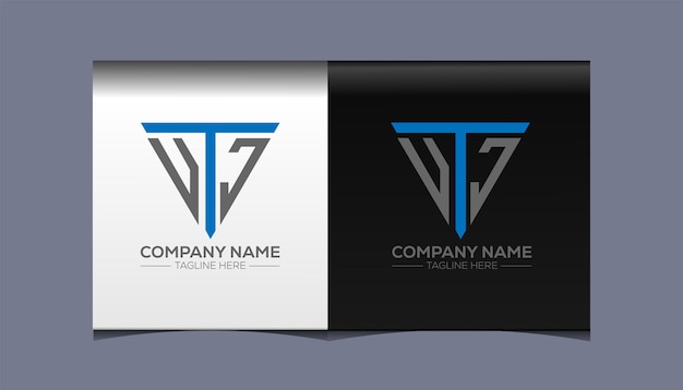 VTJ initial modern logo design vector icon template