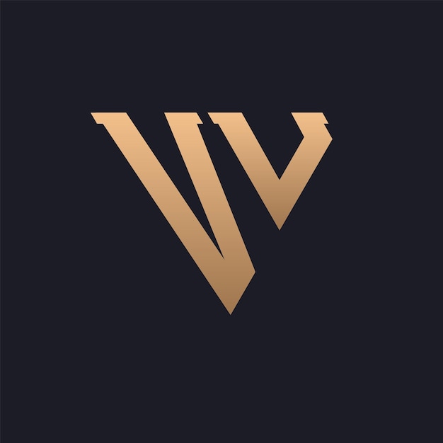 VU Logo Design Modern Minimal Elegant en Luxury VU Logo Sleek Driehoek Monogram Letter VU logo Design voor merk Corporate Business Identiteit