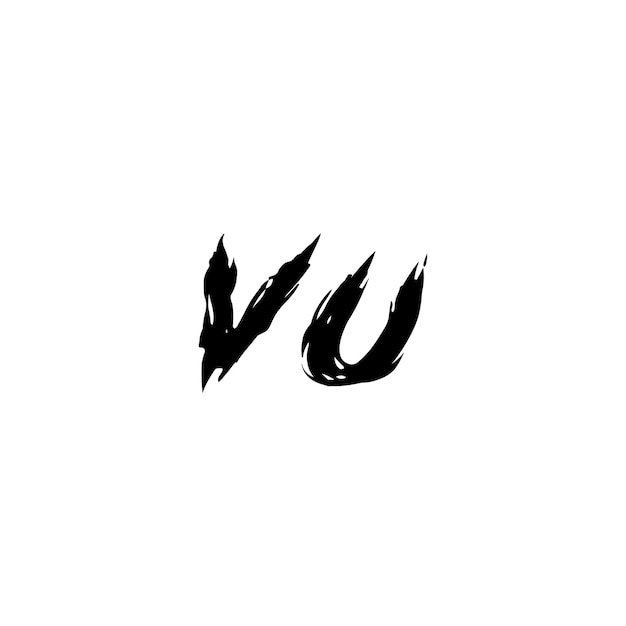 VU monogram logo ontwerp letter tekst naam symbool monochrome logotype alfabet karakter eenvoudig logo