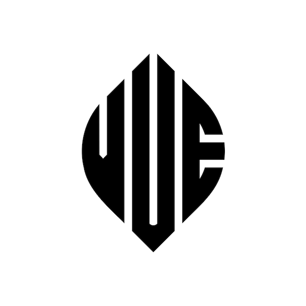vue circle letter logo design with circle and ellipse shape vue ellipse letters with typographic style the three initials form a circle logo vue circle emblem abstract monogram letter mark vector