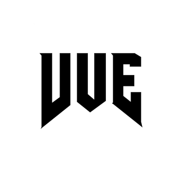 VUE letter logo ontwerp voor technologiebedrijf VUE logo ontwerp zwarte en witte kleurencombinatie VUE logo VUE vector VUE ontwerp VUE icoon VUE alfabet VUE typografie logo ontwerp